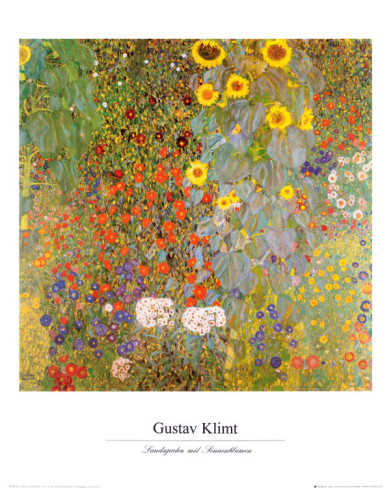 Country Garden With Sunflowers - Gustav Klimt Painting